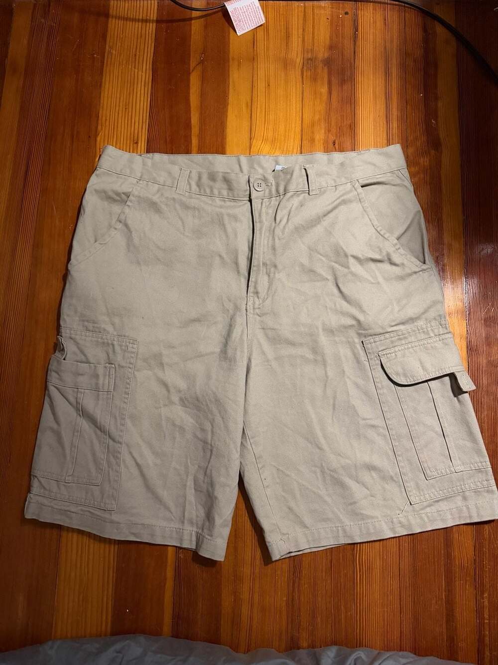 Bugle Boy Men's Beige Cotton Cargo Shorts Size 38